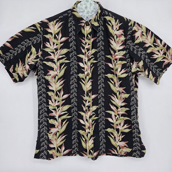 Cooke Street Shirt Mens Large Hawaiian Floral Button Up All Over Print - Picture 1 of 10